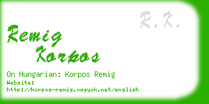 remig korpos business card